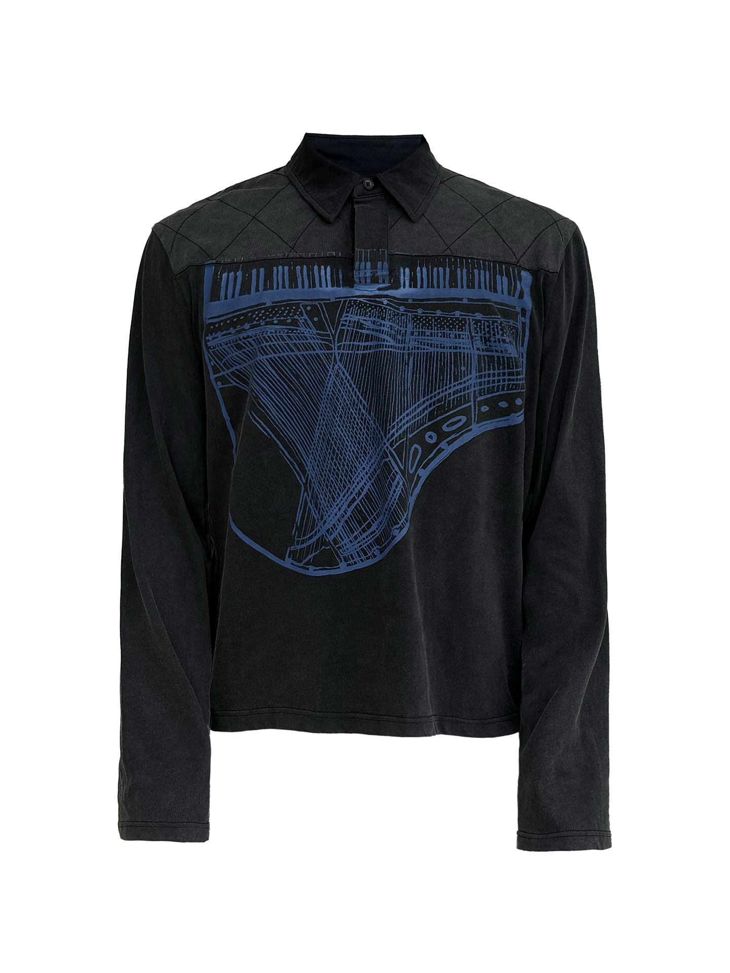 JCAESAR Reversed Piano Print Long-Sleeve Shirt