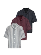 JCAESAR One‑Piece Collar Striped Shirt - jcaesarclo