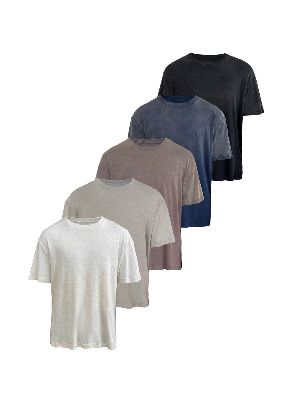JCAEASAR Washed faded knit tee