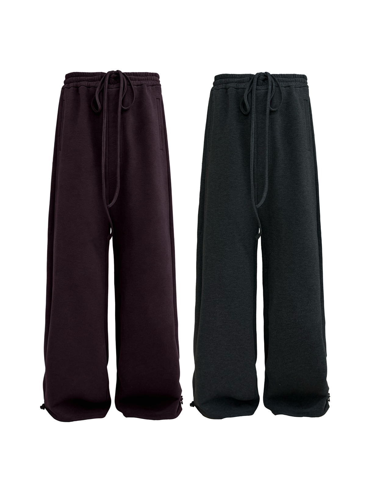 JCAESAR Low-Crotch Brushed Drop-Crotch Sweatpants