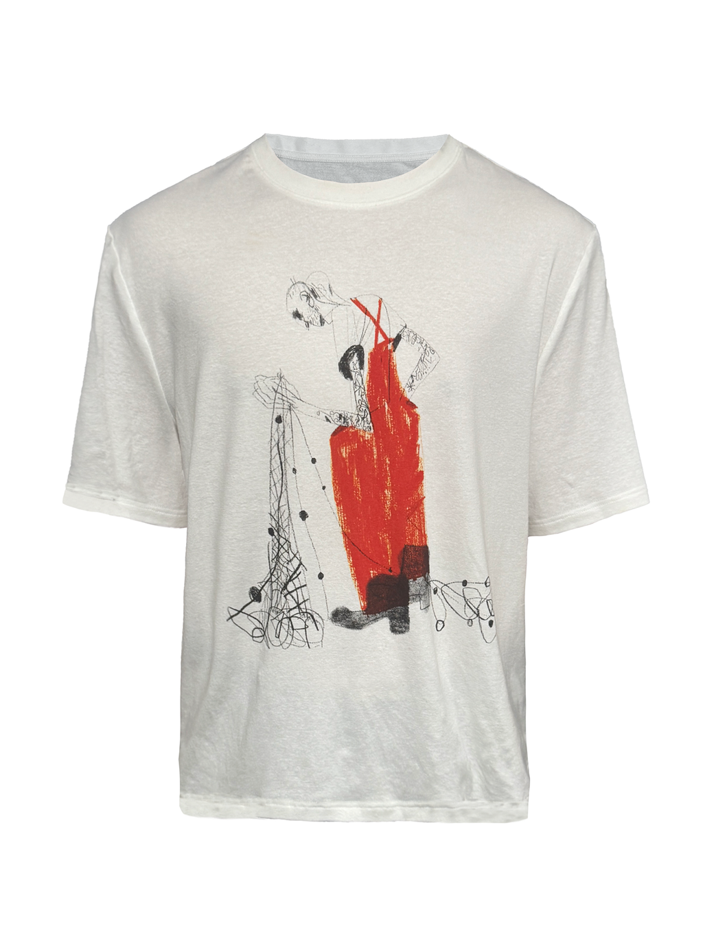 JCAESAR Fisherman Print Short-Sleeve T-Shirt - jcaesarclo