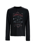 JCAESAR Sardine‑panel Henley long‑sleeve shirt