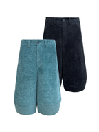 JCAEASAR Layered velvet asymmetric cropped pants