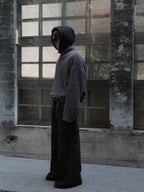 JCAESAR  Shawl Collar Ribbed Knit Sweater