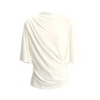JCAESAR WOMEN Ruched draped short-sleeve top