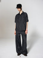 JCAESAR WOMEN Mid‑sleeve folded dandy shirt