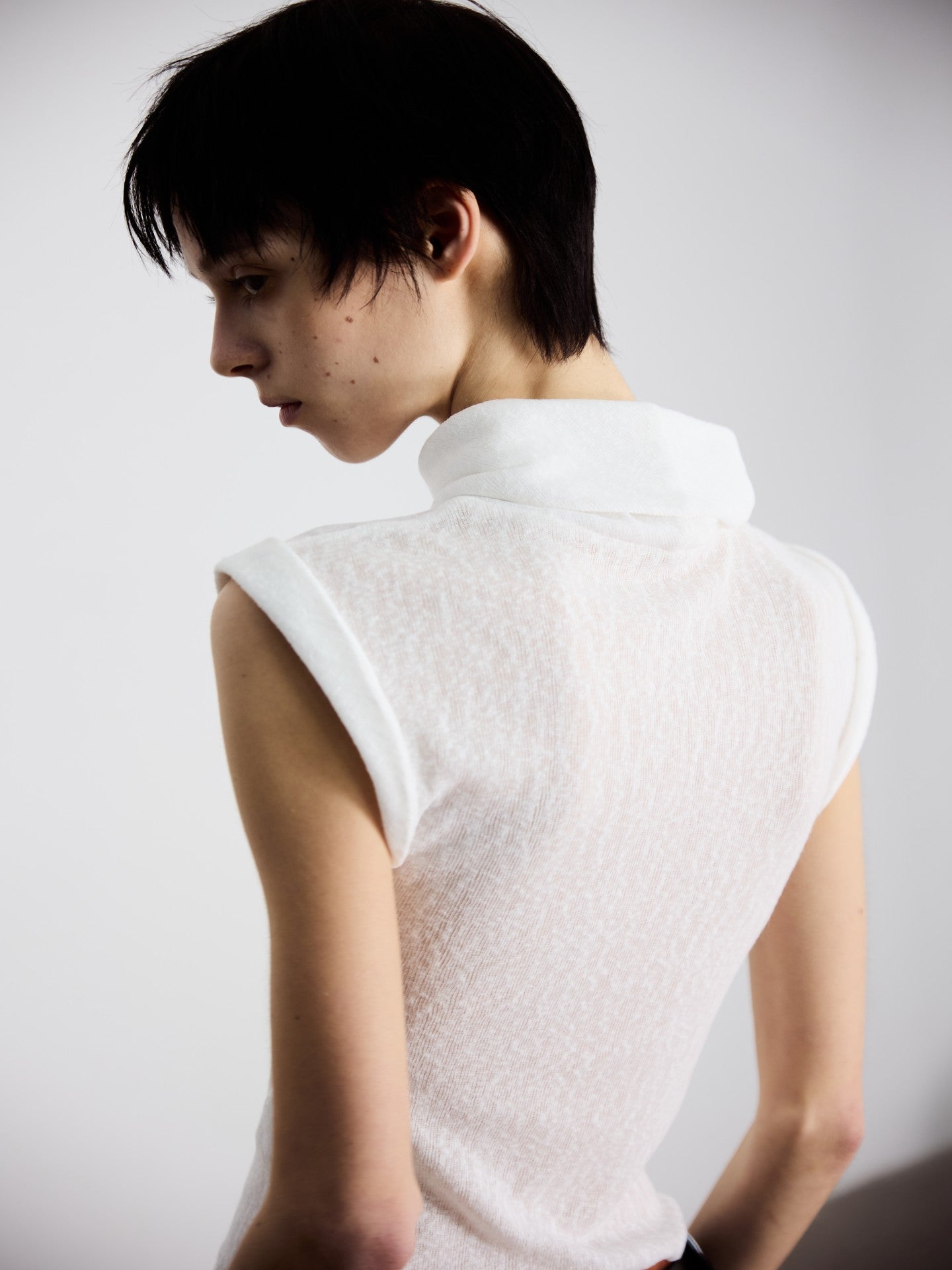 JCAESAR WOMEN Draped Cowl‑Neck Folded‑Hem Tee
