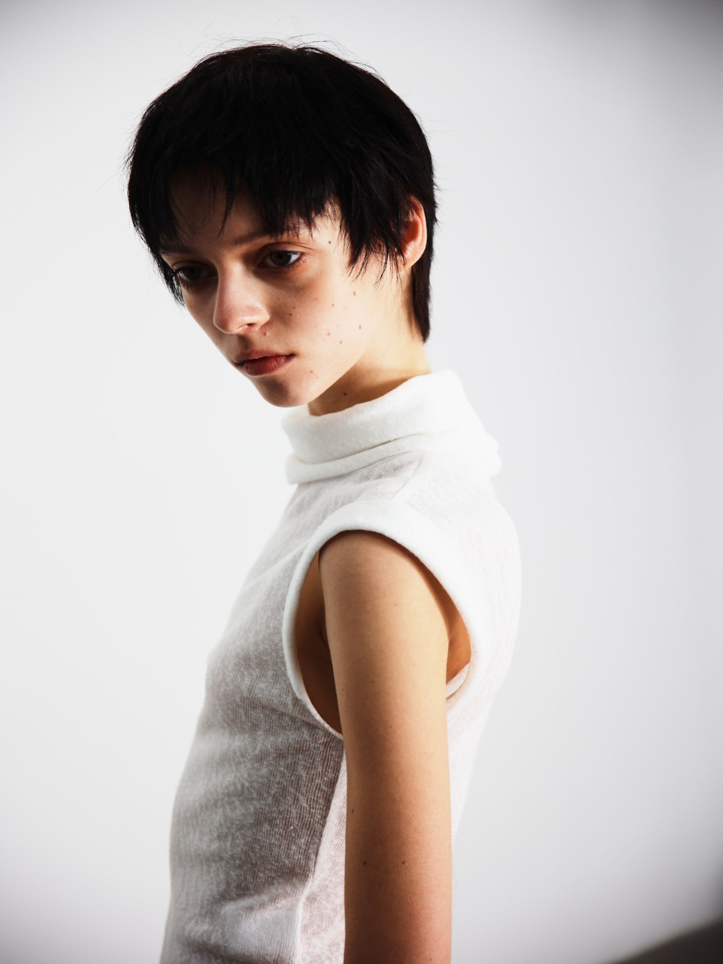 JCAESAR WOMEN Draped Cowl‑Neck Folded‑Hem Tee