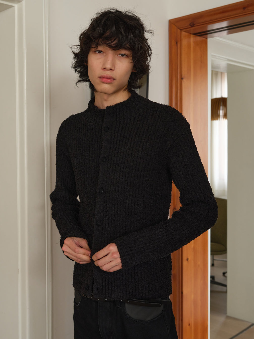 JCAESAR Slim-Fit Chunky Ribbed Sweater