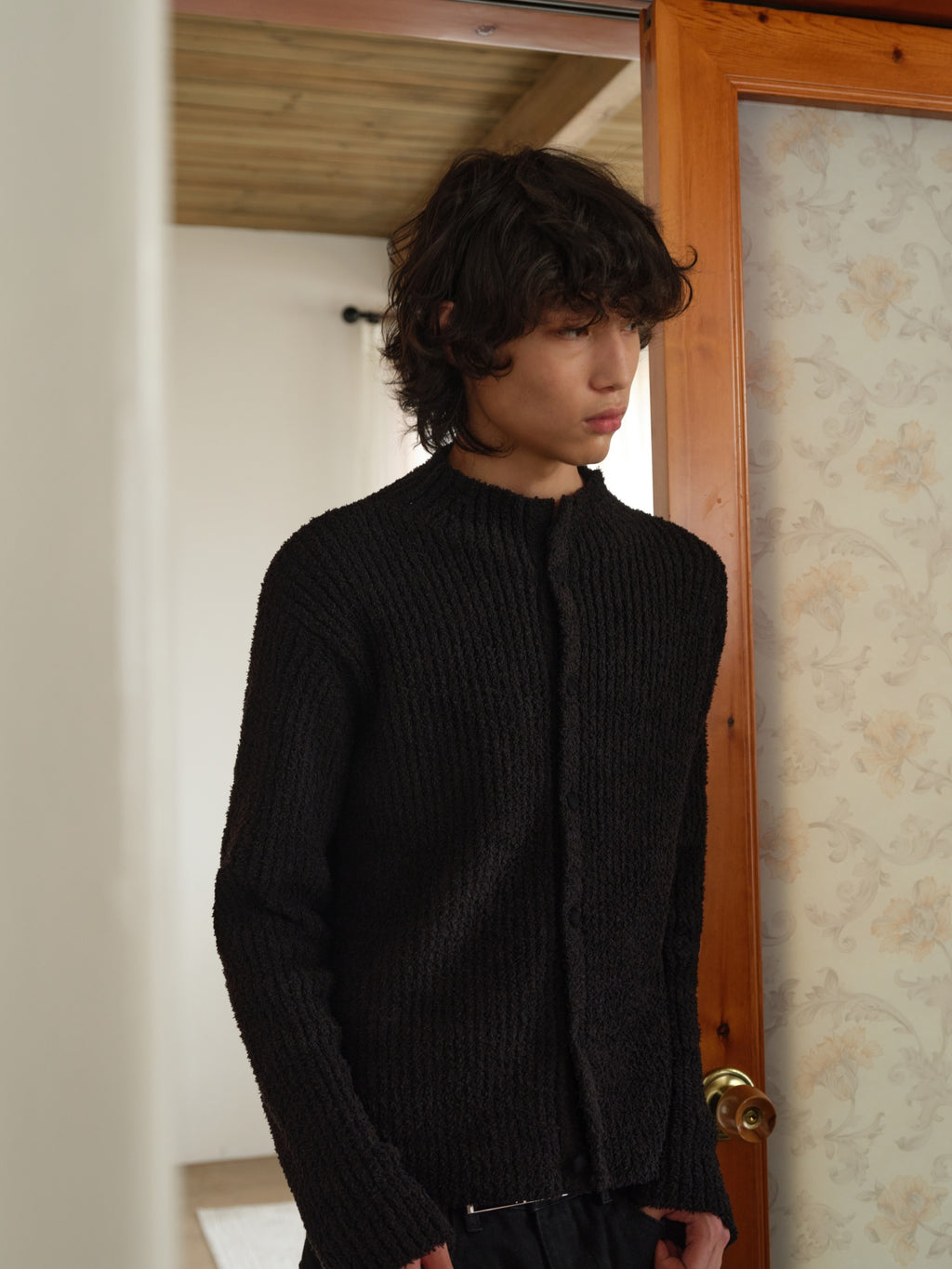 JCAESAR Slim-Fit Chunky Ribbed Sweater