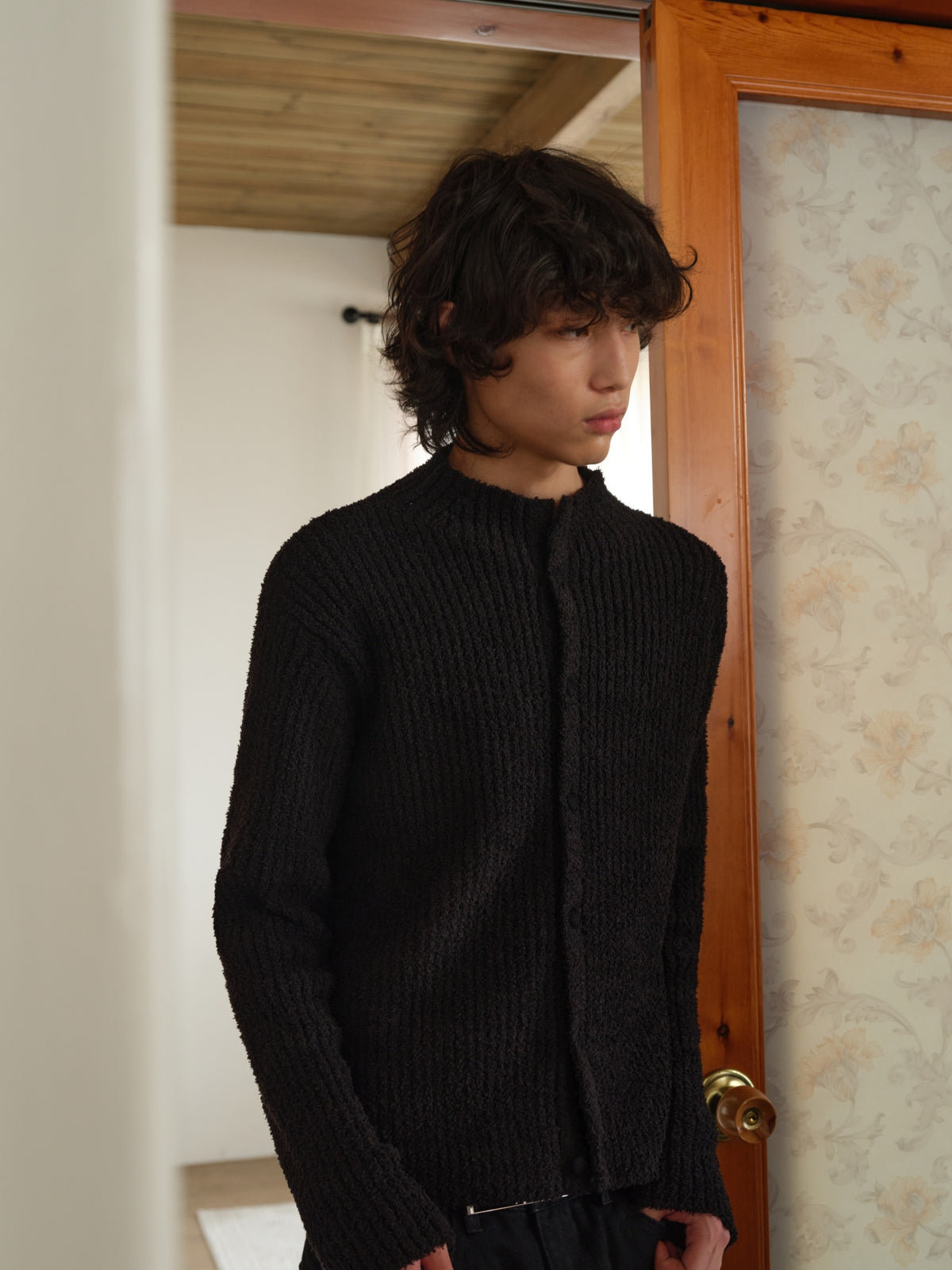 JCAESAR Slim-Fit Chunky Ribbed Sweater