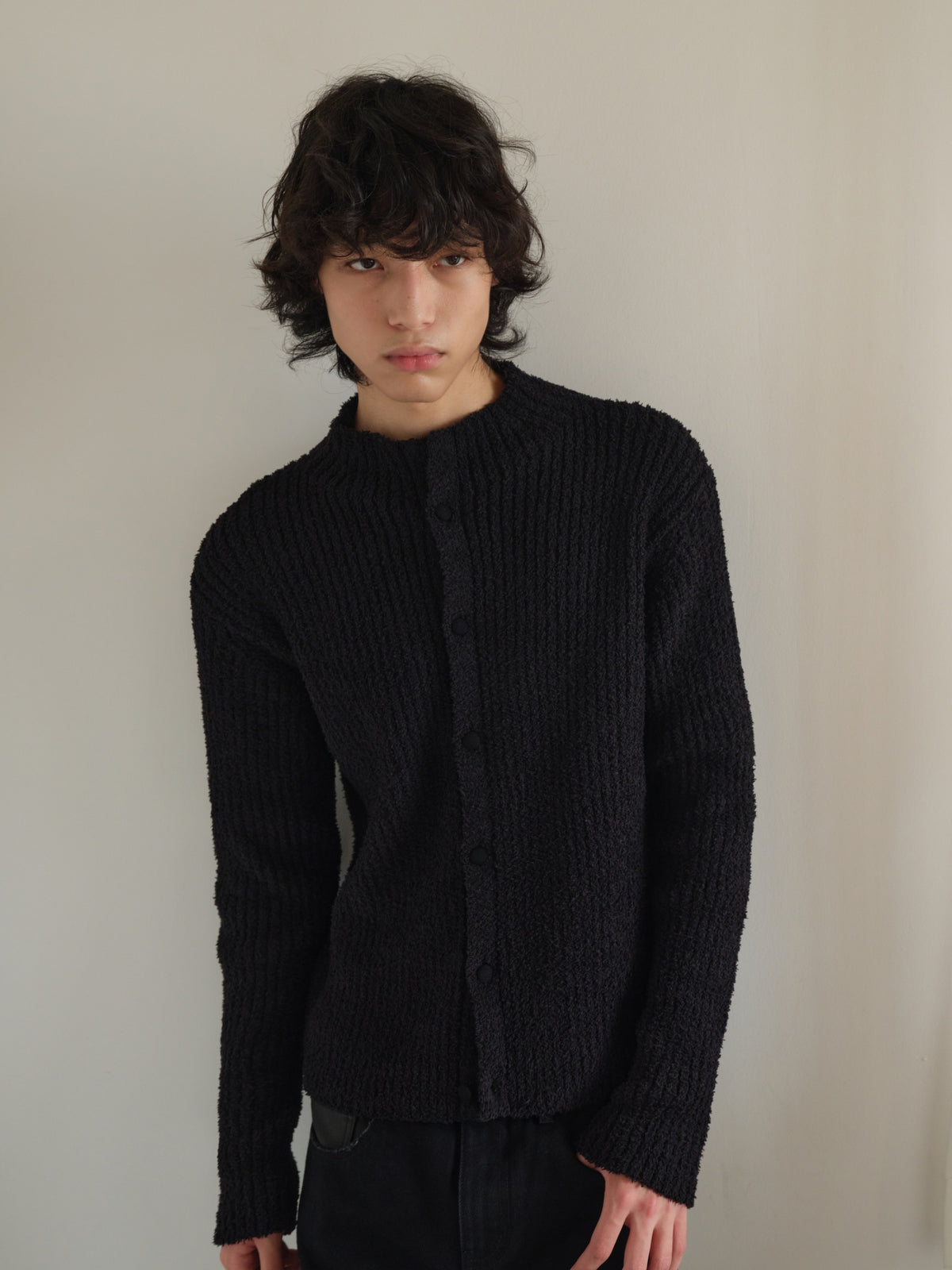 JCAESAR Slim-Fit Chunky Ribbed Sweater