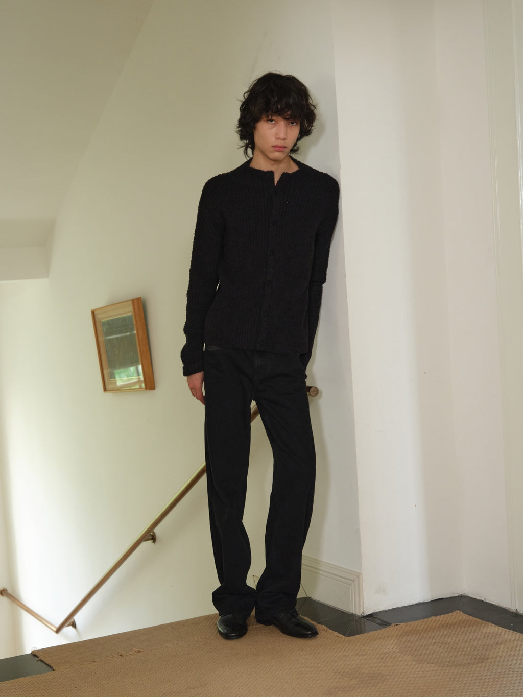JCAESAR Slim-Fit Chunky Ribbed Sweater