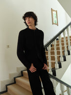 JCAESAR Slim-Fit Chunky Ribbed Sweater