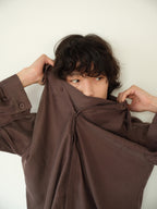 JCAESAR Cupro Draped-Neck Shirt