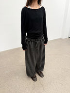 JCAESAR WOMEN Comfort striped drawstring balloon pants
