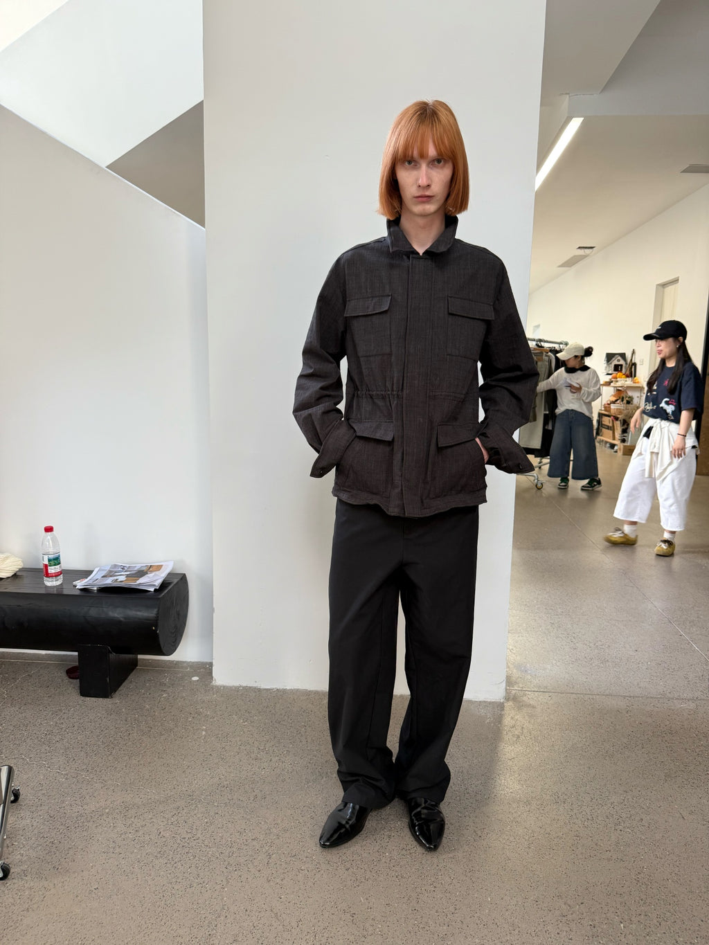 JCAESAR Aluminum‑thread detective jacket