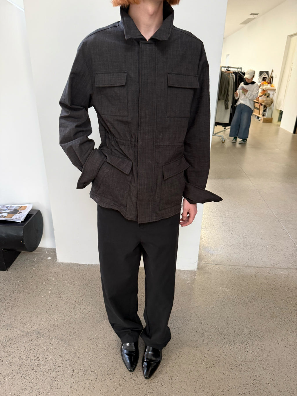 JCAESAR Aluminum‑thread detective jacket