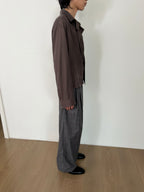 JCAESAR Cupro Draped-Neck Shirt