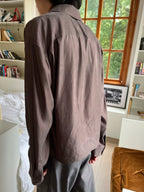 JCAESAR Cupro Draped-Neck Shirt