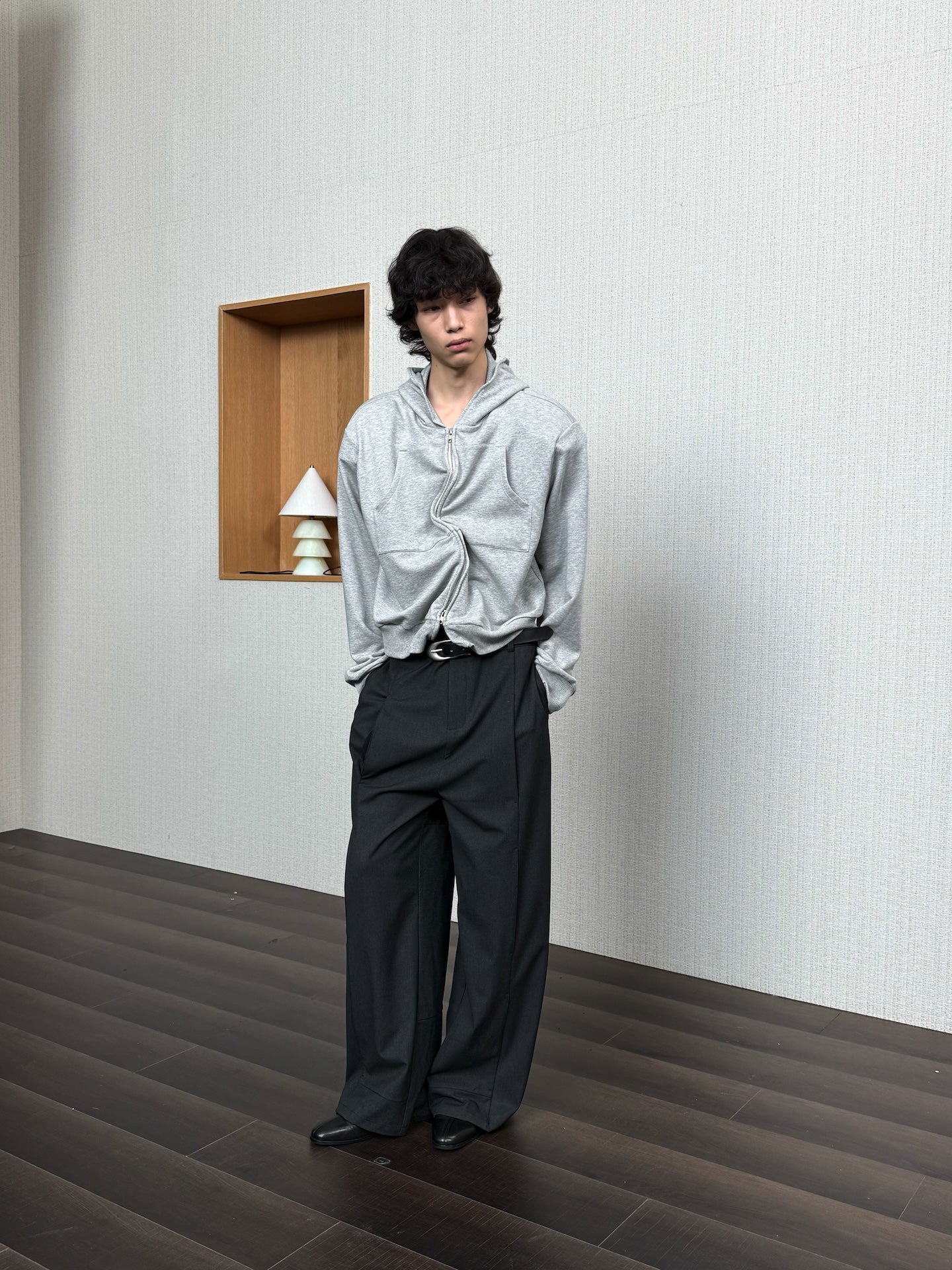 JCAESAR Power metallic‑thread hooded sweatshirt