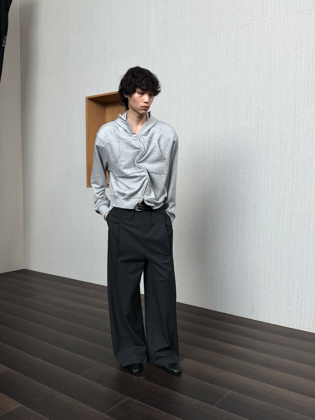 JCAESAR Power metallic‑thread hooded sweatshirt