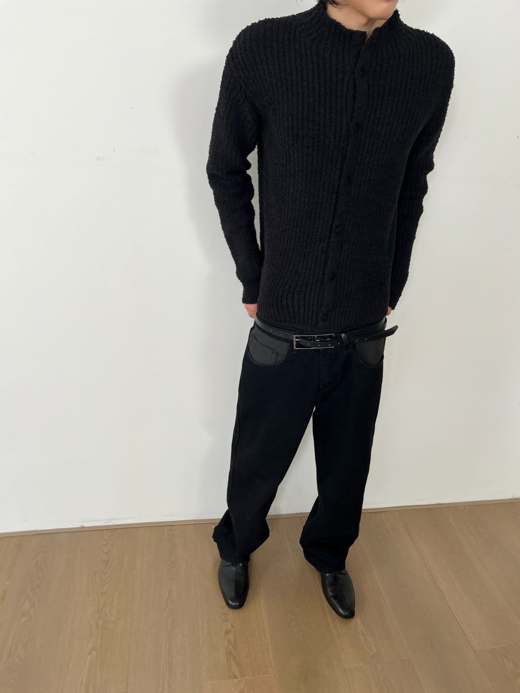 JCAESAR Slim-Fit Chunky Ribbed Sweater
