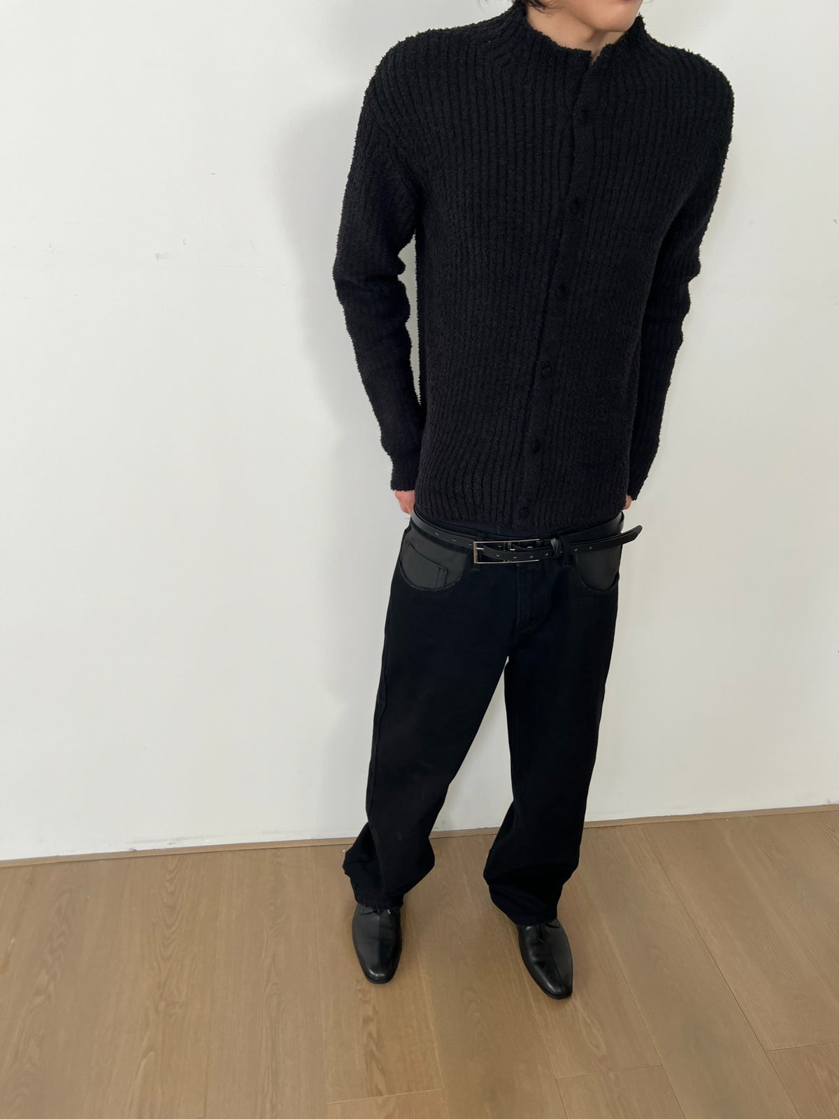 JCAESAR Slim-Fit Chunky Ribbed Sweater