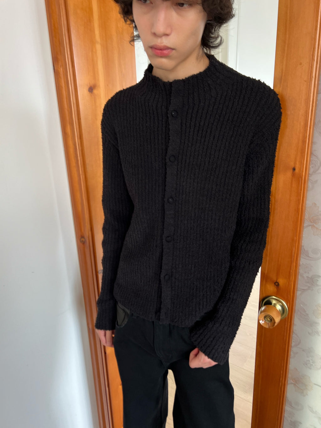 JCAESAR Slim-Fit Chunky Ribbed Sweater