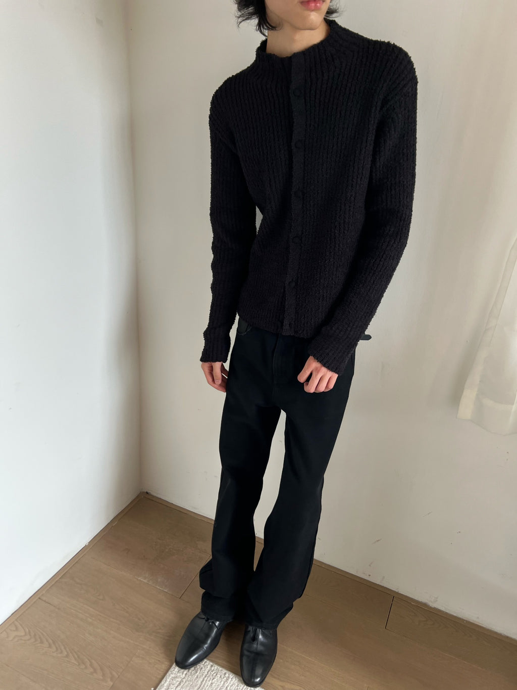 JCAESAR Slim-Fit Chunky Ribbed Sweater