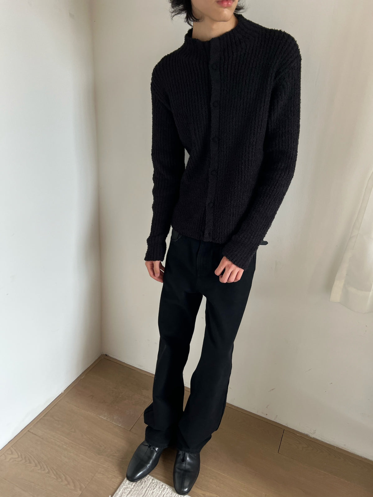JCAESAR Slim-Fit Chunky Ribbed Sweater