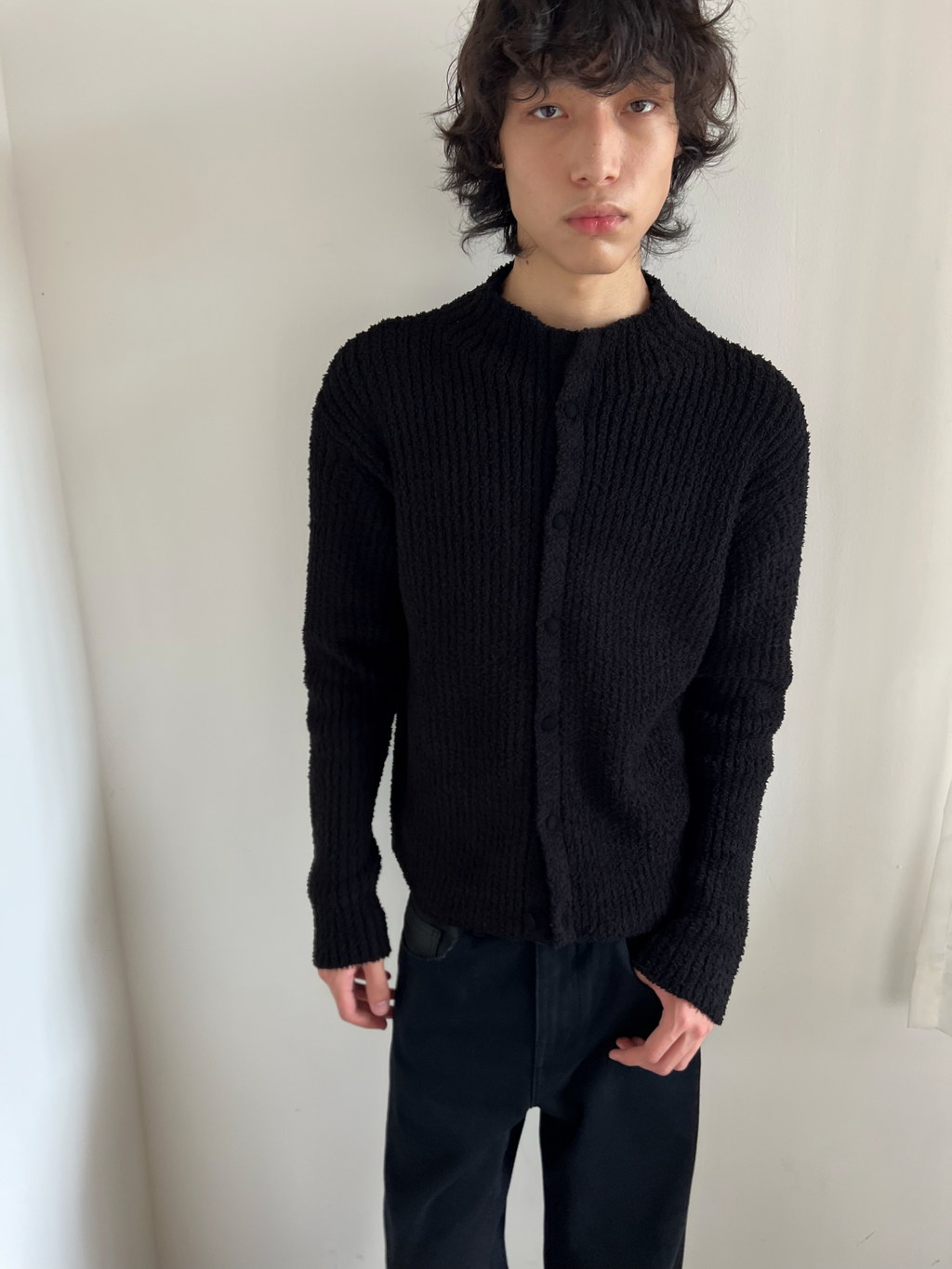 JCAESAR Slim-Fit Chunky Ribbed Sweater