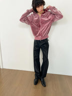 JCAESAR Washed Tie-Dye Velvet Sweatshirt