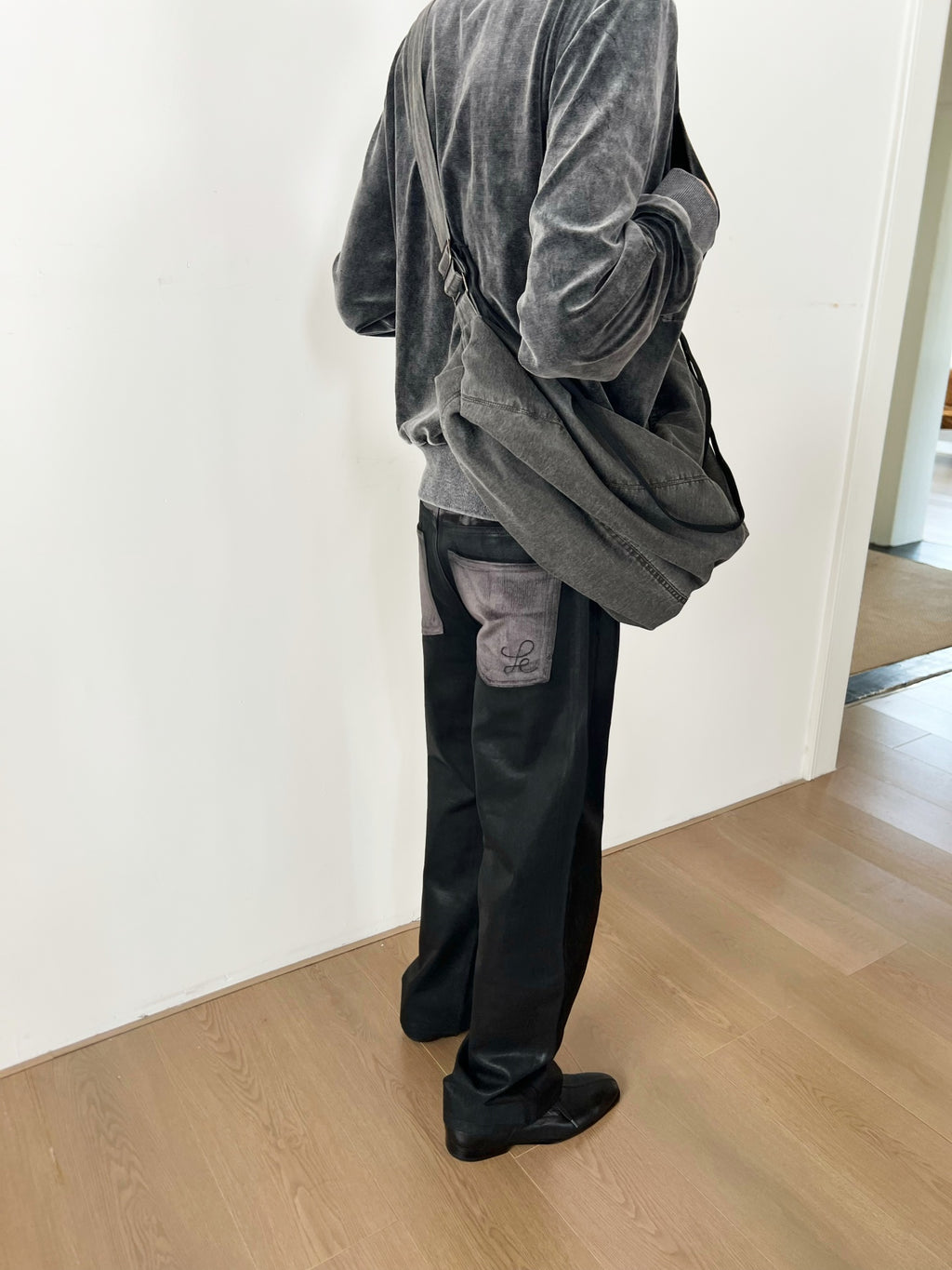 JCAESAR Washed Tie-Dye Velvet Sweatshirt