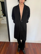 JCAESAR Honeycomb-Washed Denim Overcoat