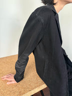JCAESAR Honeycomb-Washed Denim Overcoat