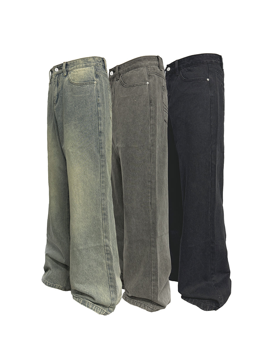 JCAESAR Classic Washed Denim Jeans