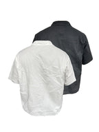 JCAESAR Fallen Leaves Textured Short Sleeve Shirt - jcaesarclo