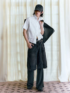 JCAESAR Fallen Leaves Textured Short Sleeve Shirt - jcaesarclo