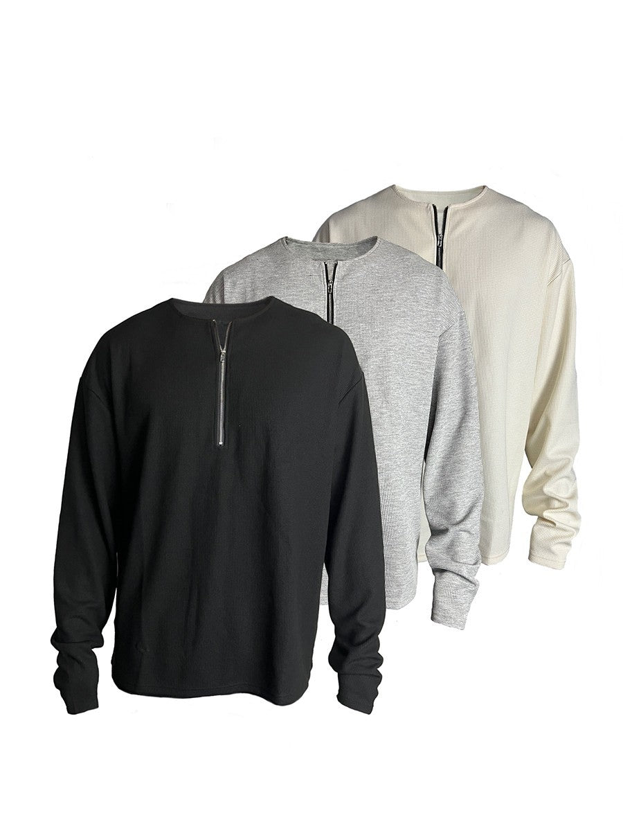 JCAESAR Faux Cashmere Zip Hoodie