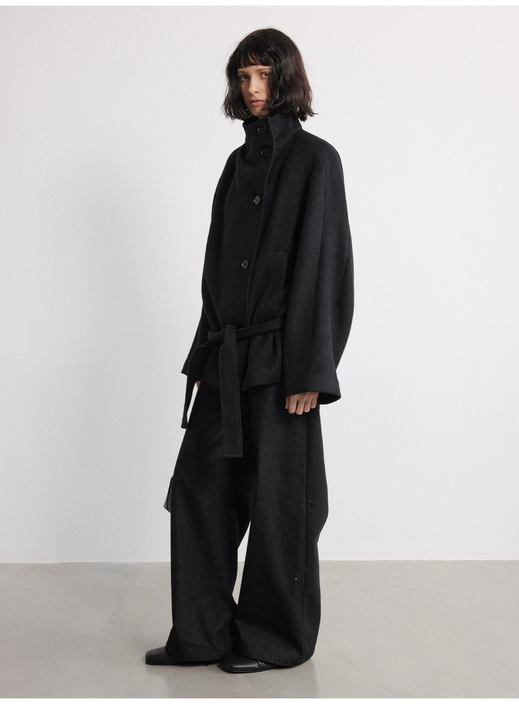 JCAESAR WOMEN Lace-Up Short Peacoat
