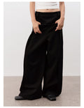 JCAESAR WOMEN Pleated Kangaroo Pocket Pants - jcaesarclo