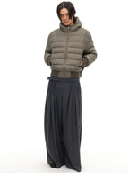 JCAESAR Loose‑Fit Hooded Baffle Down Jacket
