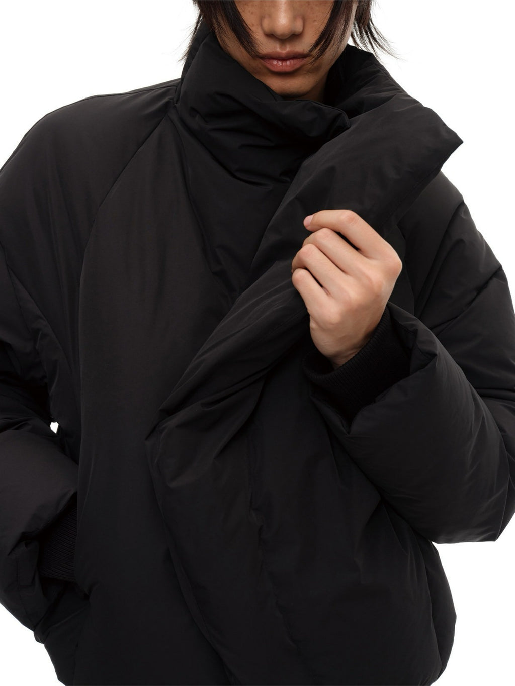 JCAESAR Curved‑Zipper Magnetic‑Closure High‑Neck Down Jacket