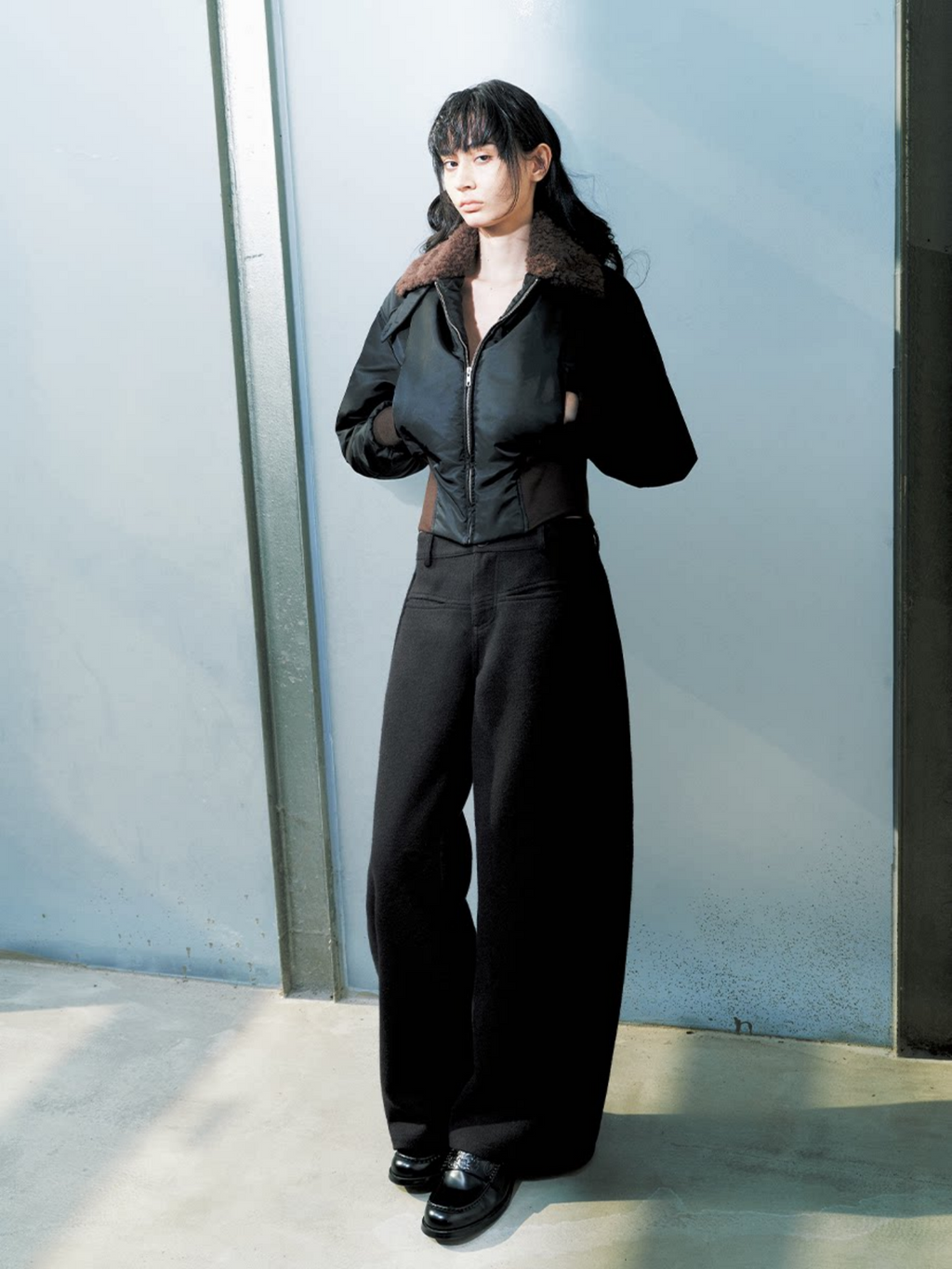 JCAESAR WOMEN ファーカラー パイロットジャケット