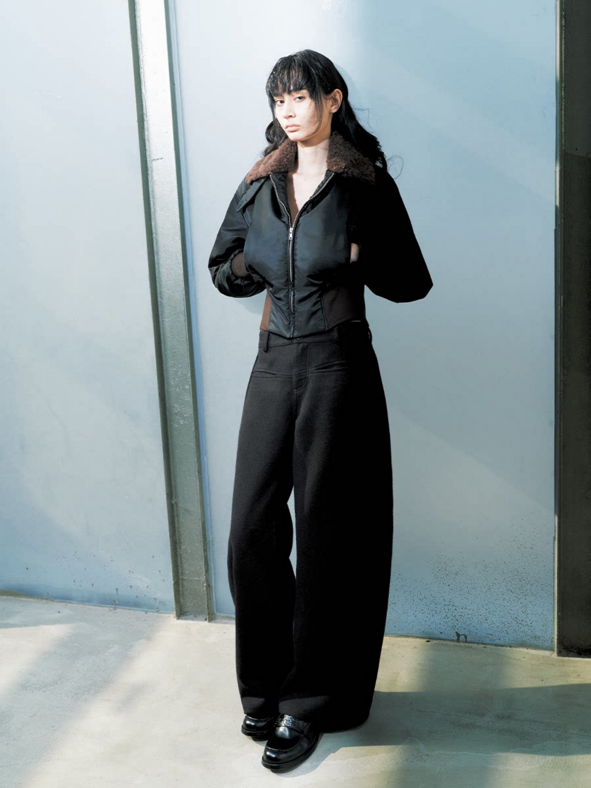JCAESAR WOMEN ファーカラー パイロットジャケット