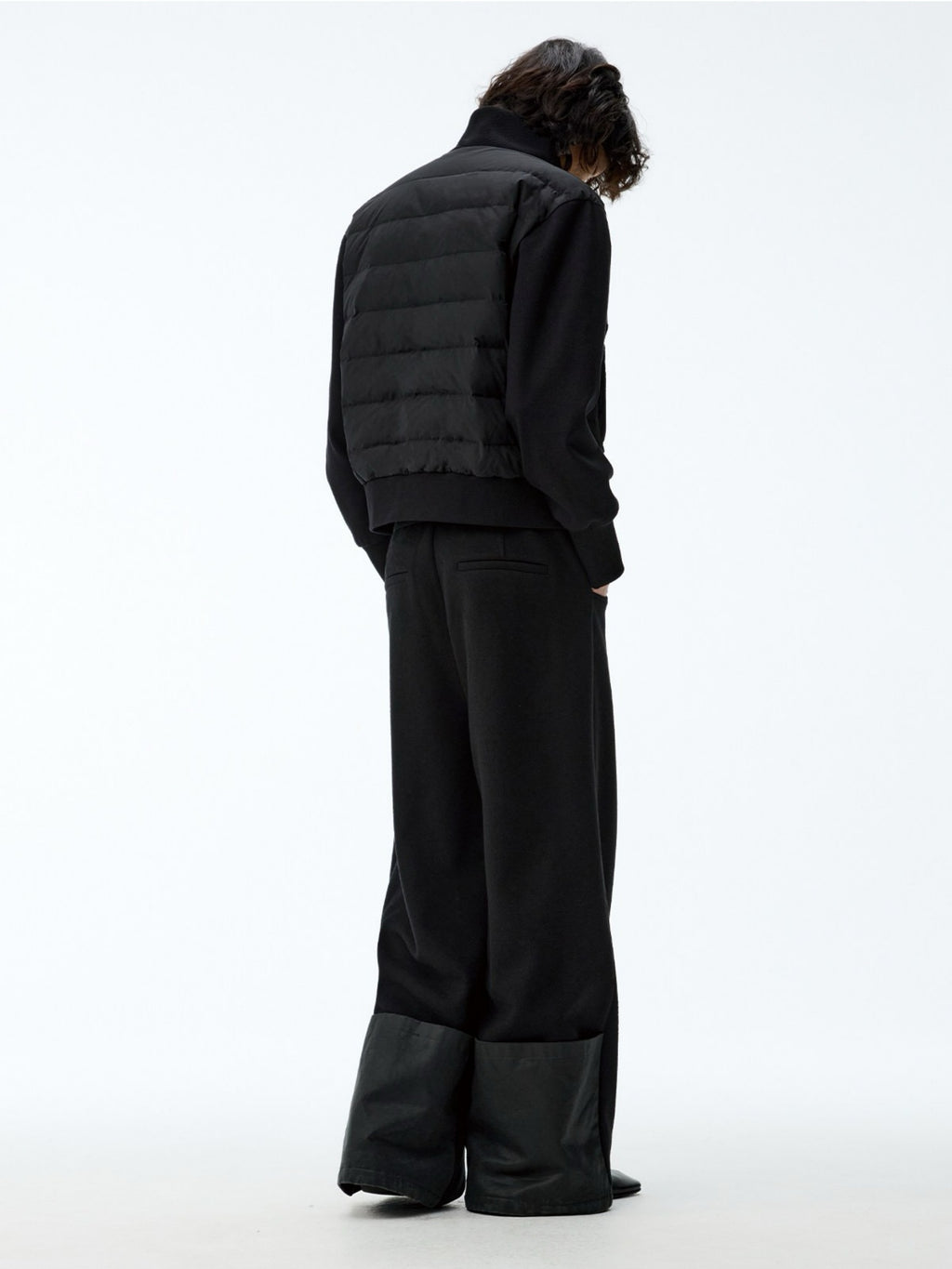 JCAESAR Vertical Thread Collar Rib Down Jacket