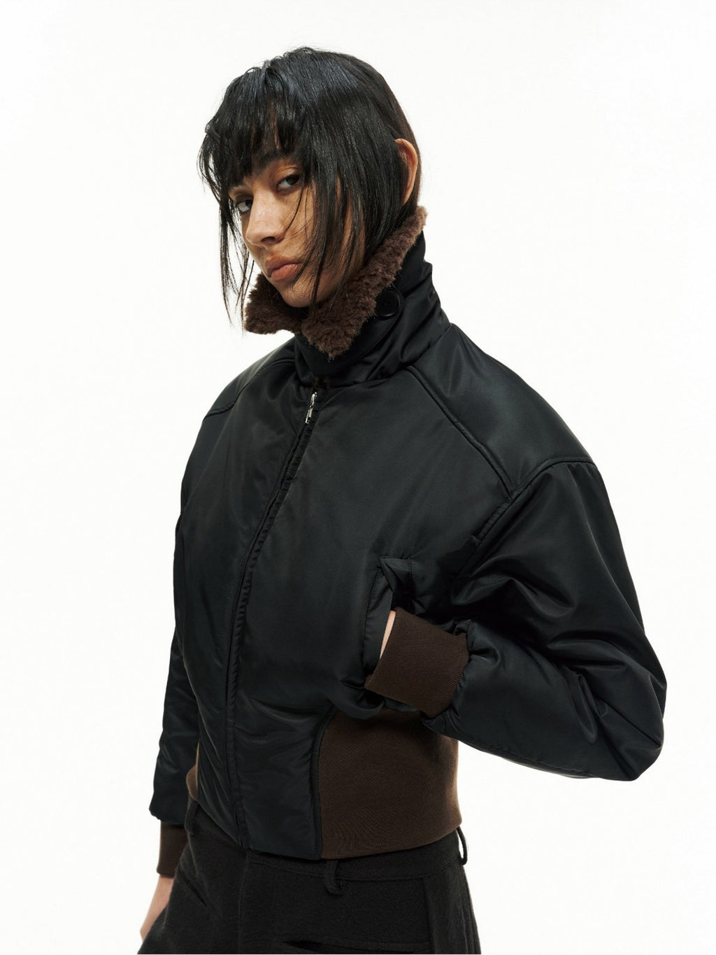 JCAESAR WOMEN ファーカラー パイロットジャケット