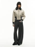 JCAESAR WOMEN ファーカラー パイロットジャケット