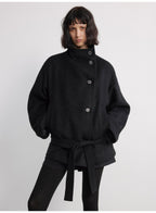 JCAESAR WOMEN Lace-Up Short Peacoat